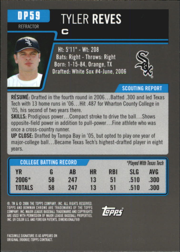 2006 Bowman Chrome Draft Baseball - Picture 248 of 368