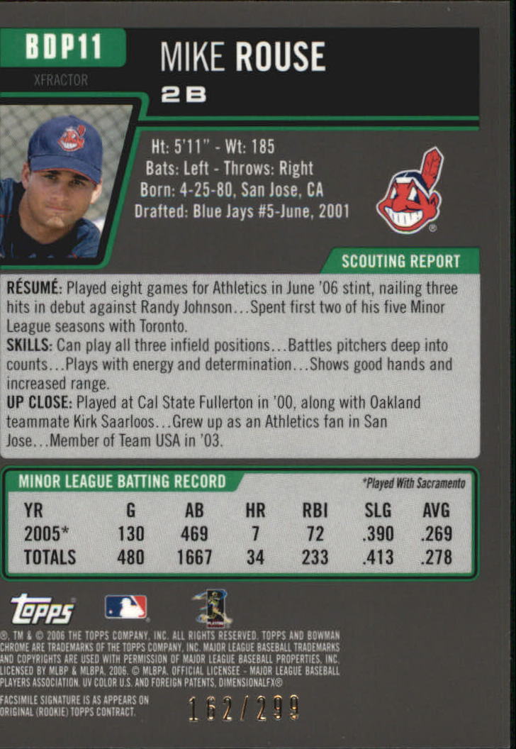 2006 Bowman Chrome Draft Baseball - Picture 364 of 368