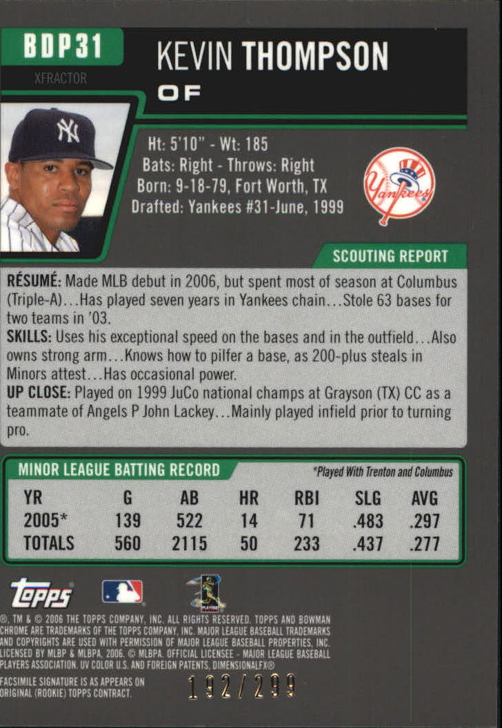 2006 Bowman Chrome Draft Baseball - Picture 368 of 368