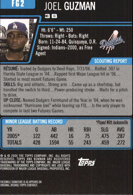 2006 Bowman Chrome Draft Baseball - Picture 256 of 368