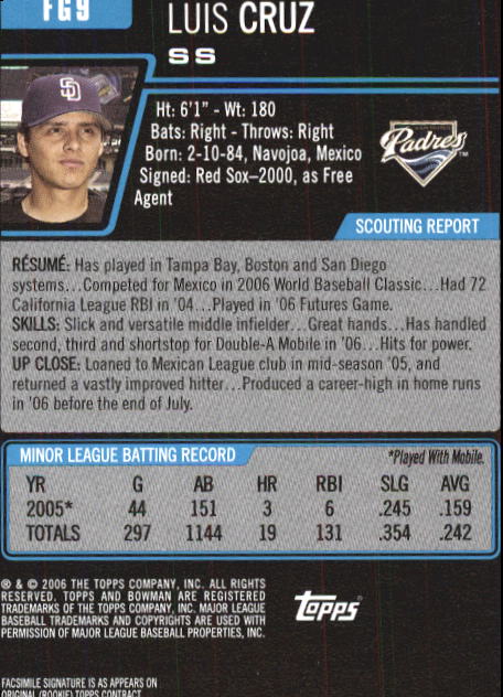 2006 Bowman Chrome Draft Baseball - Picture 269 of 368