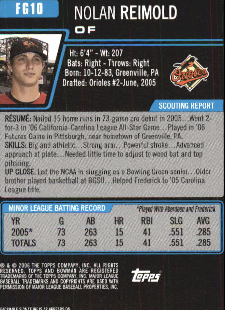 2006 Bowman Chrome Draft Baseball - Picture 271 of 368