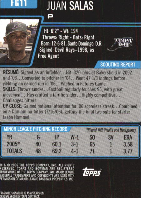 2006 Bowman Chrome Draft Baseball - Picture 273 of 368