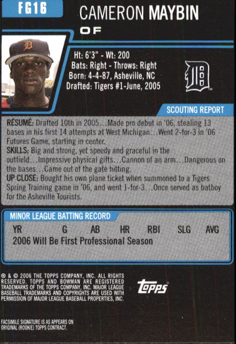 2006 Bowman Chrome Draft Baseball - Picture 283 of 368