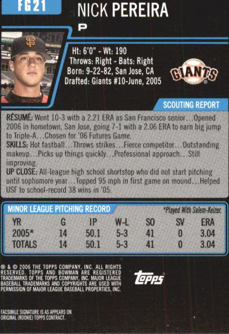 2006 Bowman Chrome Draft Baseball - Picture 293 of 368