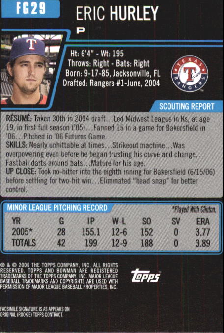 2006 Bowman Chrome Draft Baseball - Picture 309 of 368