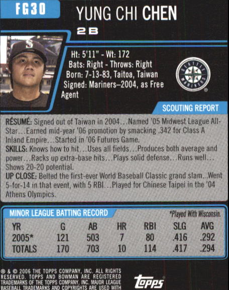 2006 Bowman Chrome Draft Baseball - Picture 311 of 368