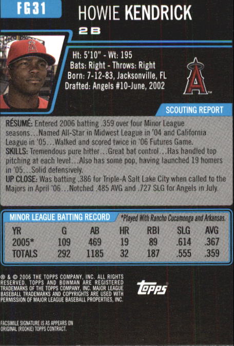 2006 Bowman Chrome Draft Baseball - Picture 313 of 368