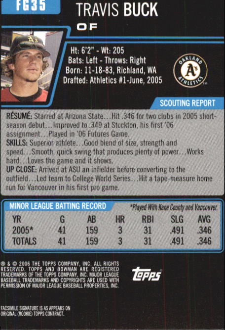 2006 Bowman Chrome Draft Baseball - Picture 321 of 368