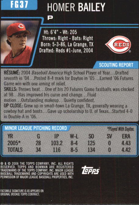 2006 Bowman Chrome Draft Baseball - Picture 325 of 368