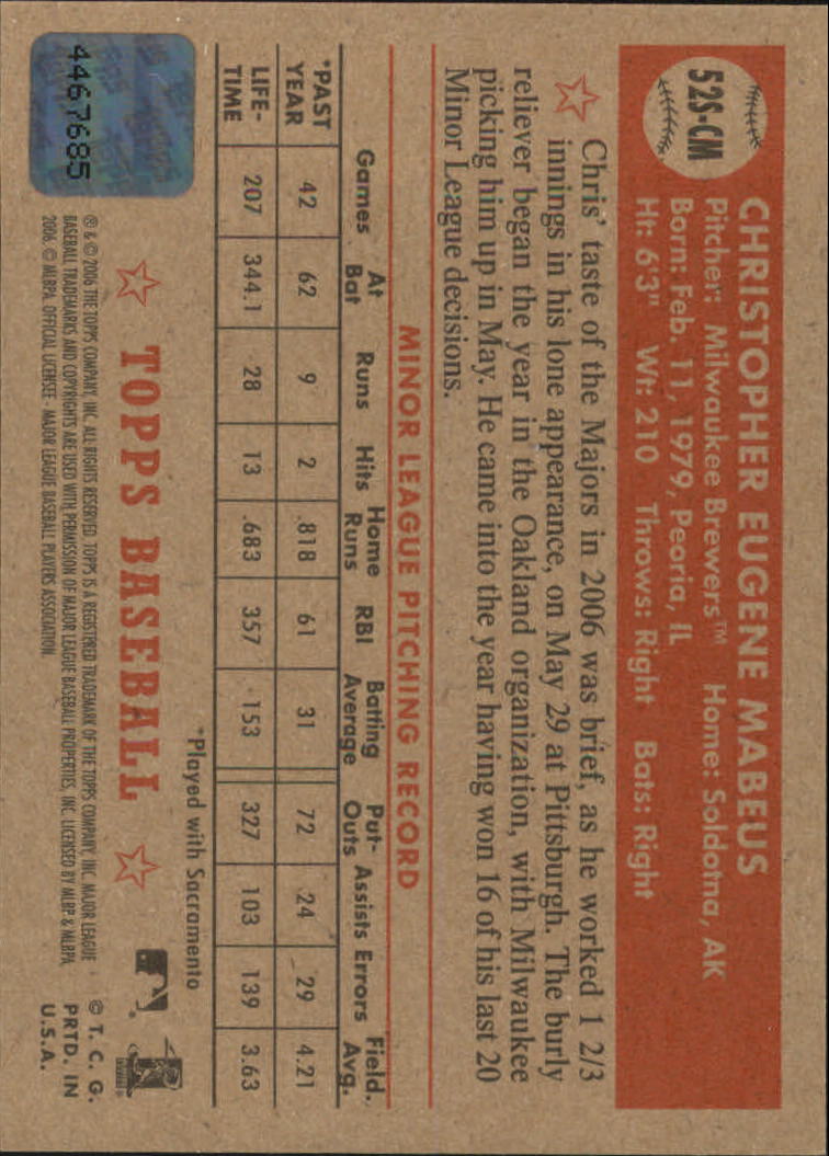 2006 Topps 52 (Rookies) Baseball Part 2 - Picture 138 of 140