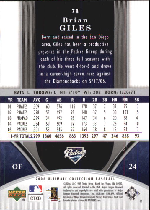 2006 Upper Deck Ultimate Collection - Jeff Kent #48 /799 for sale