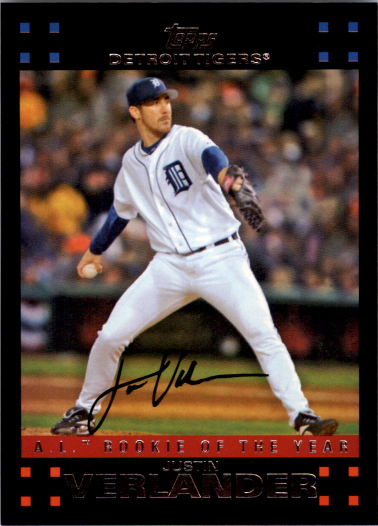 Justin Verlander Rookie Of The Year 2007 Topps #326 Tigers ROY MVP CY