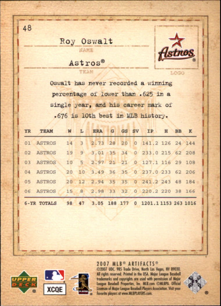 2007 Artifacts Baseball Card Pick