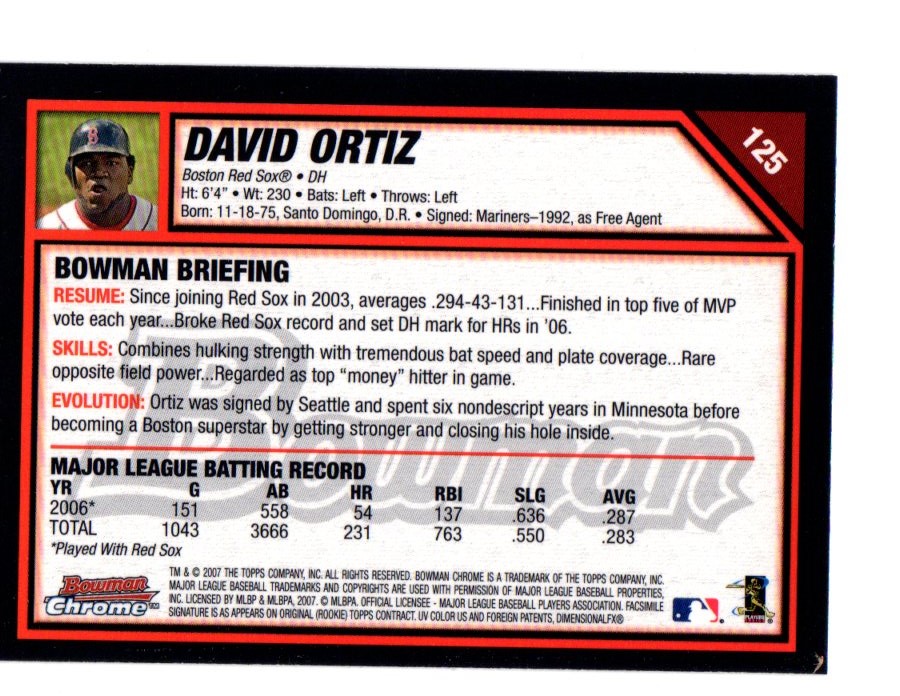 2007 Bowman Chrome Baseball Card Pick - Picture 245 of 427