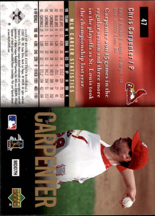 2007 SP Rookie Edition Baseball YOU PICK 