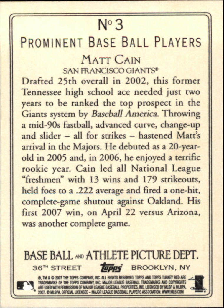 2007 Topps Turkey Red Baseball - Picture 7 of 355