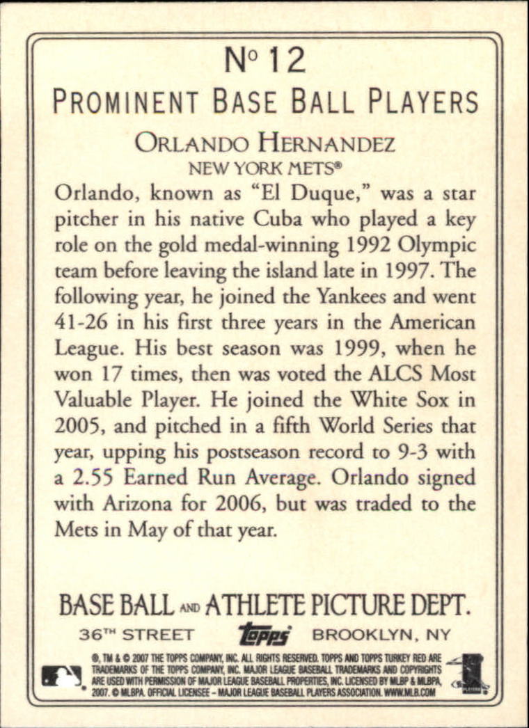 2007 Topps Turkey Red Baseball - Picture 23 of 355