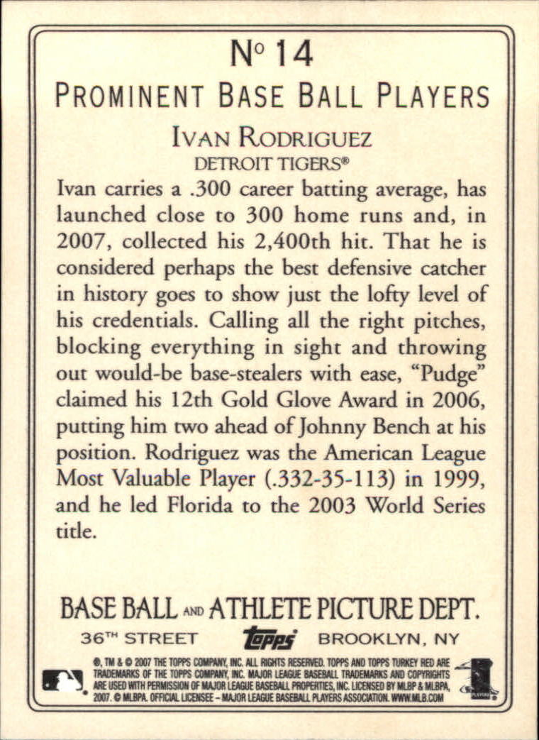 2007 Topps Turkey Red Baseball - Picture 27 of 355