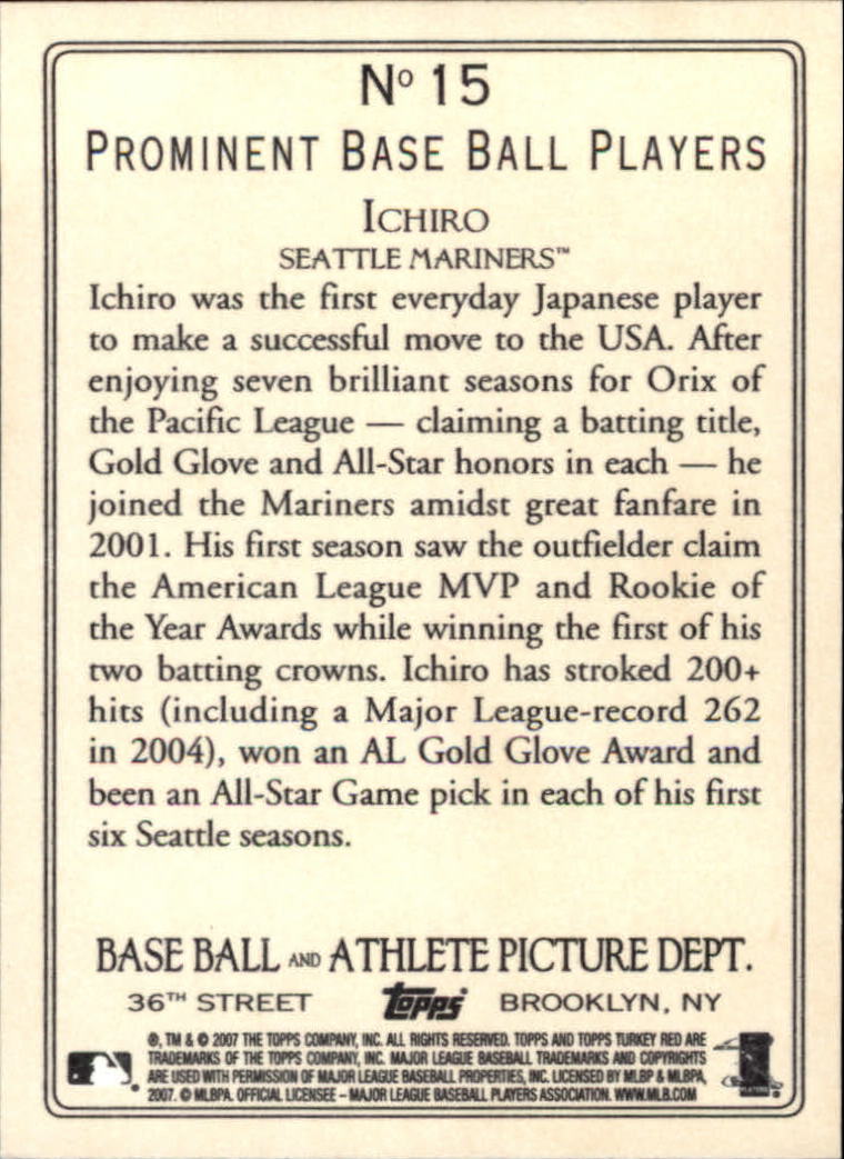 2007 Topps Turkey Red Baseball - Picture 29 of 355