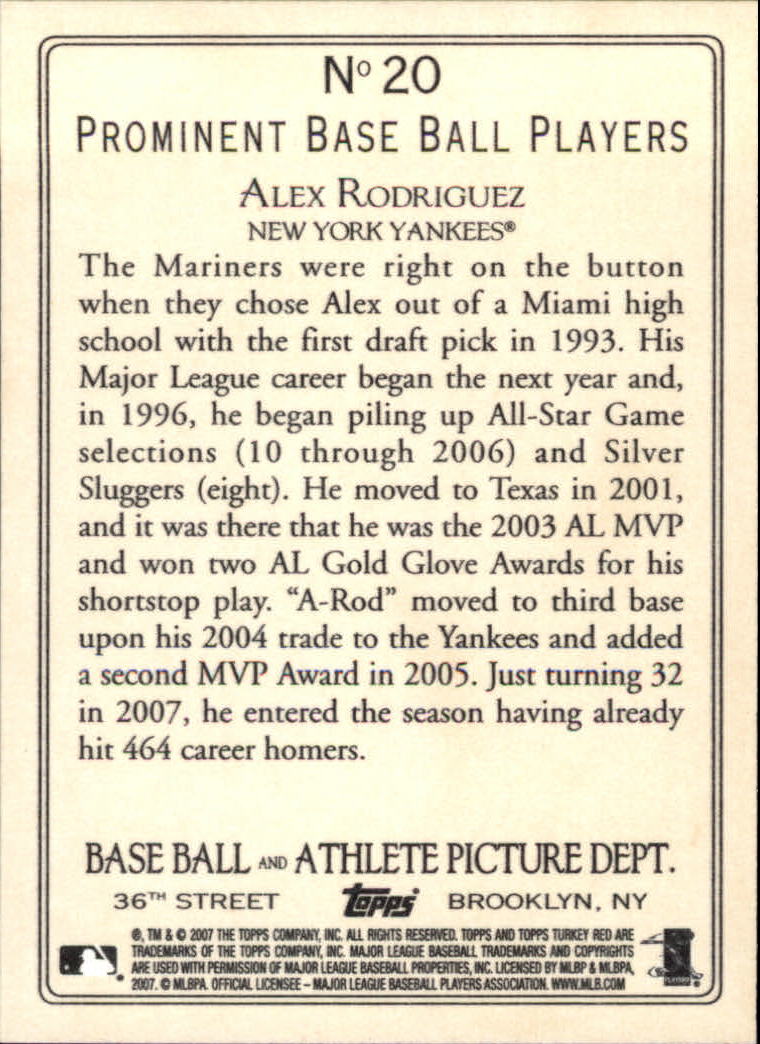 2007 Topps Turkey Red Baseball - Picture 39 of 355