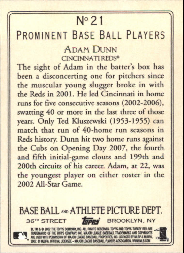 2007 Topps Turkey Red Baseball - Picture 43 of 355