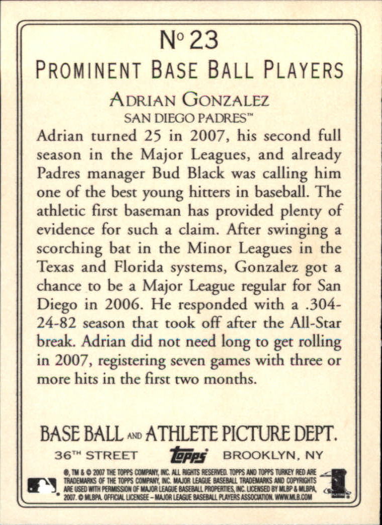 2007 Topps Turkey Red Baseball - Picture 45 of 355