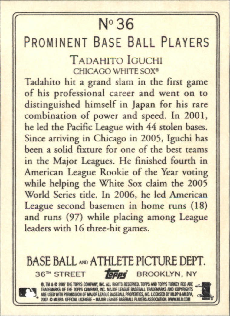 2007 Topps Turkey Red Baseball - Picture 69 of 355