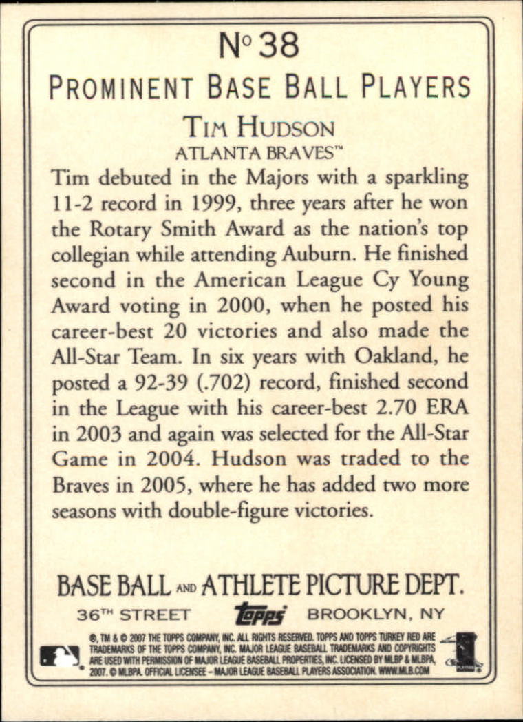 2007 Topps Turkey Red Baseball - Picture 73 of 355