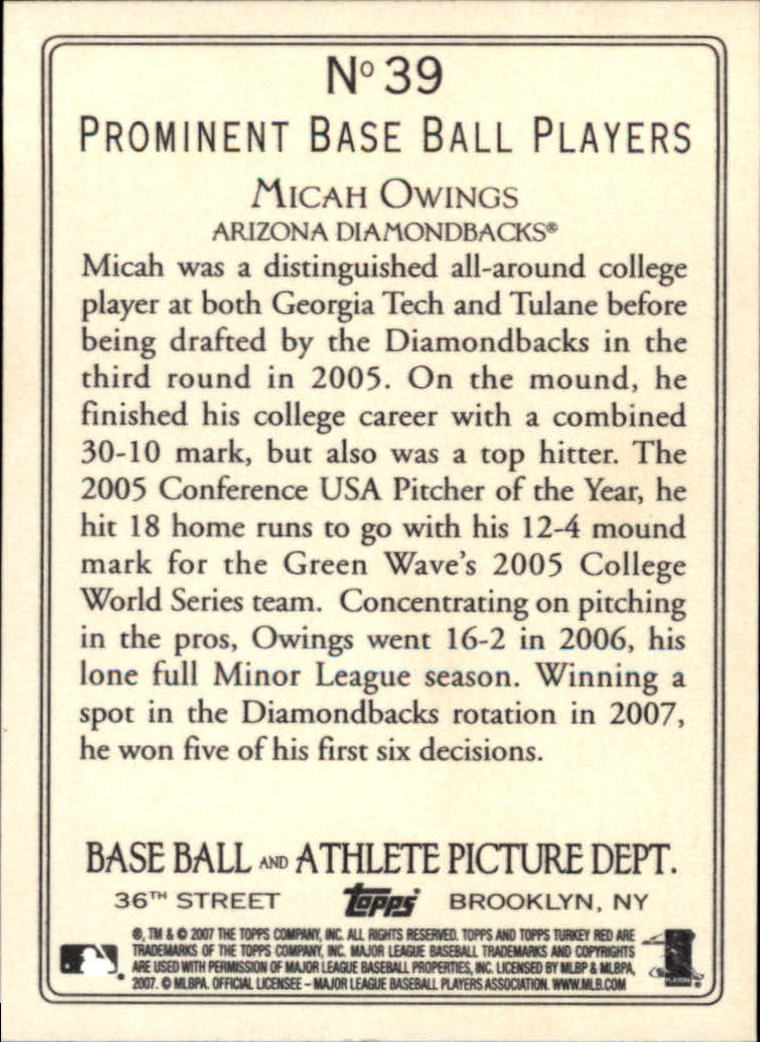 2007 Topps Turkey Red Baseball - Picture 75 of 355