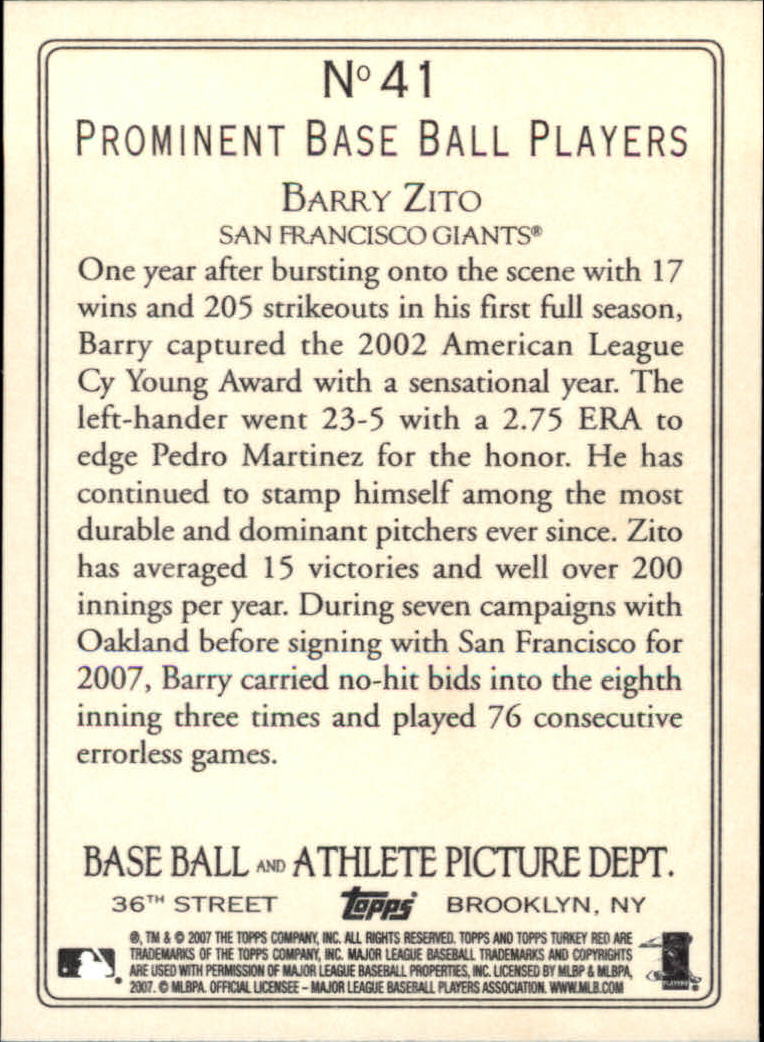 2007 Topps Turkey Red Baseball - Picture 81 of 355