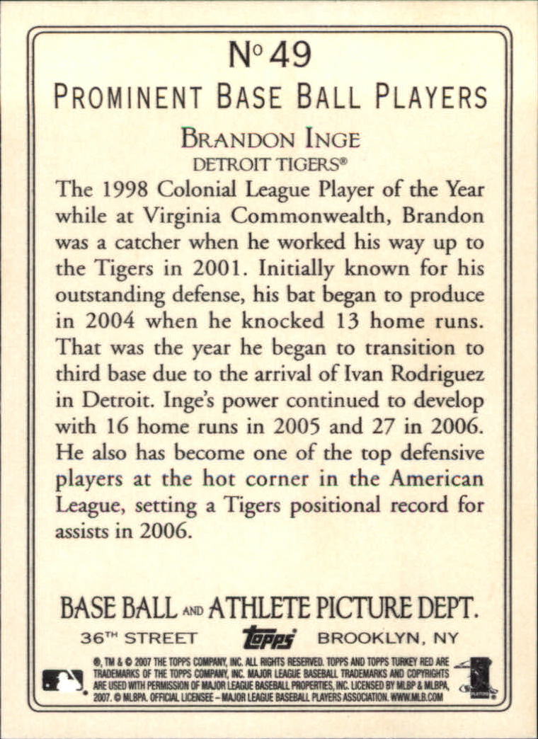 2007 Topps Turkey Red Baseball - Picture 93 of 355