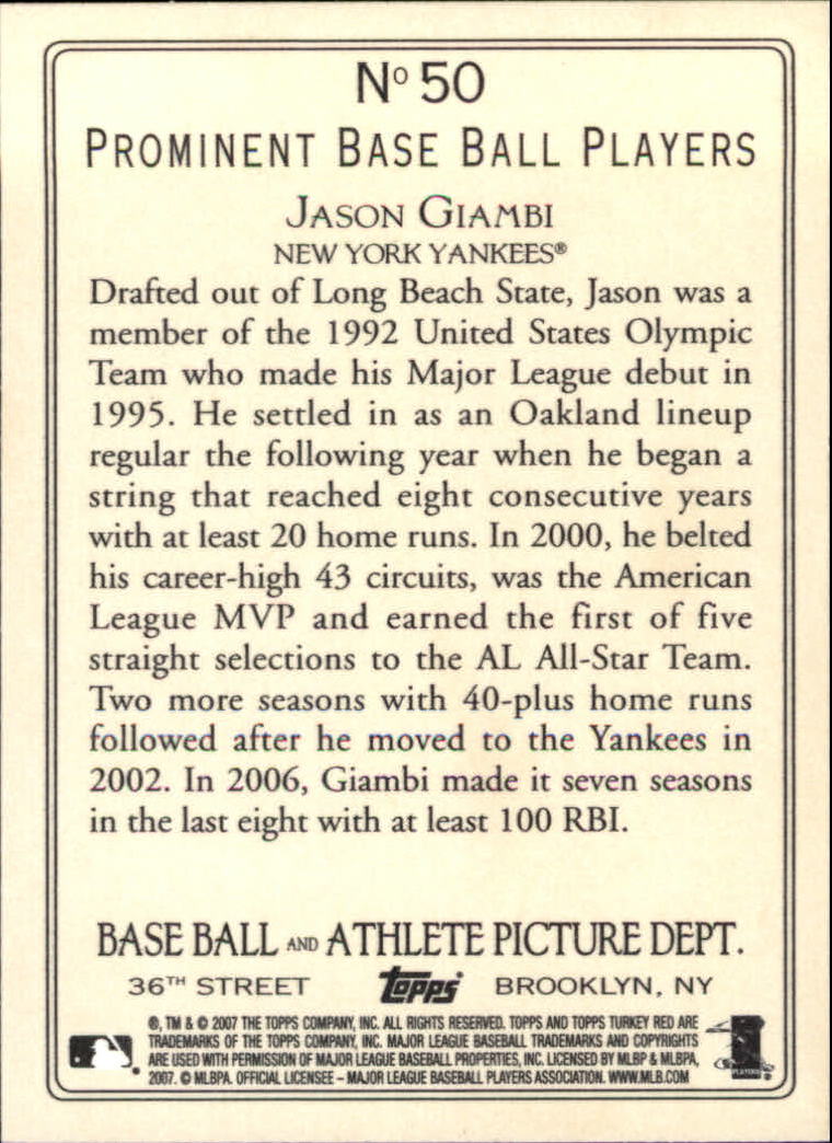 2007 Topps Turkey Red Baseball - Picture 95 of 355