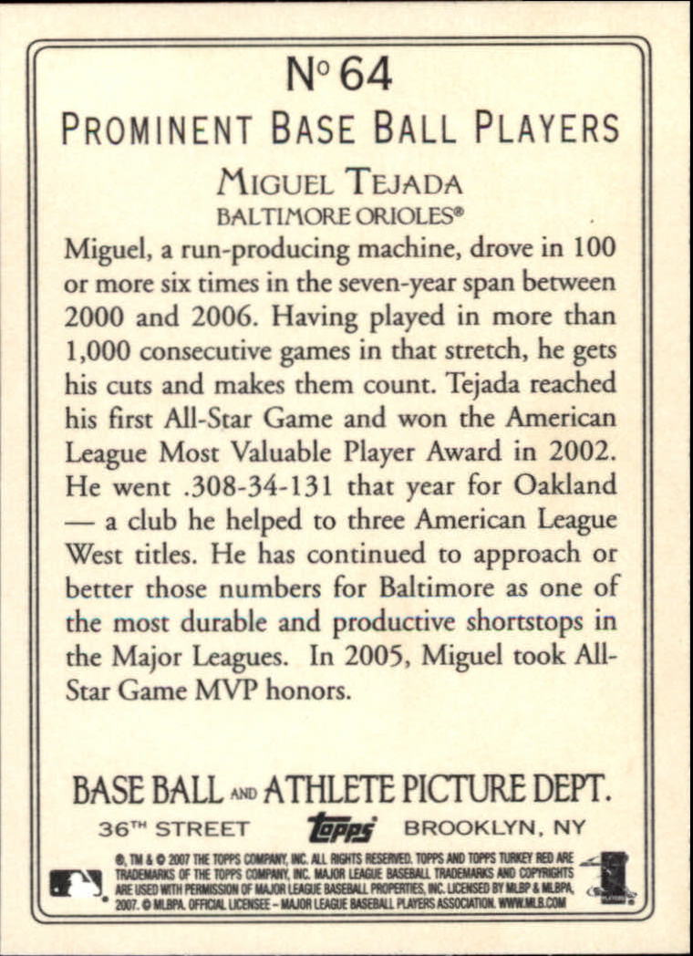 2007 Topps Turkey Red Baseball - Picture 117 of 355