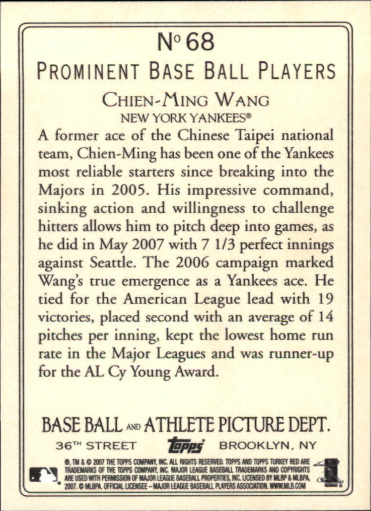 2007 Topps Turkey Red Baseball - Picture 123 of 355