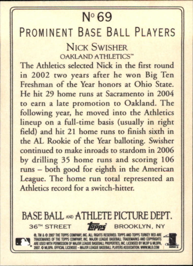 2007 Topps Turkey Red Baseball - Picture 125 of 355