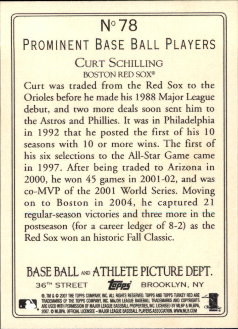 2007 Topps Turkey Red Baseball - Picture 137 of 355