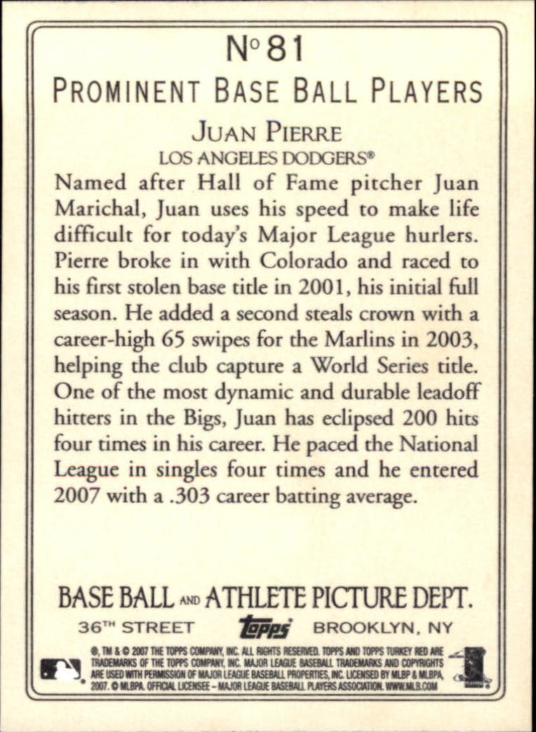 2007 Topps Turkey Red Baseball - Picture 143 of 355