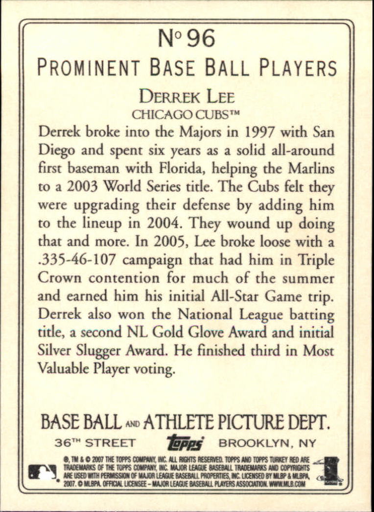 2007 Topps Turkey Red Baseball - Picture 165 of 355