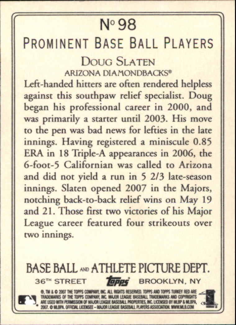 2007 Topps Turkey Red Baseball - Picture 169 of 355