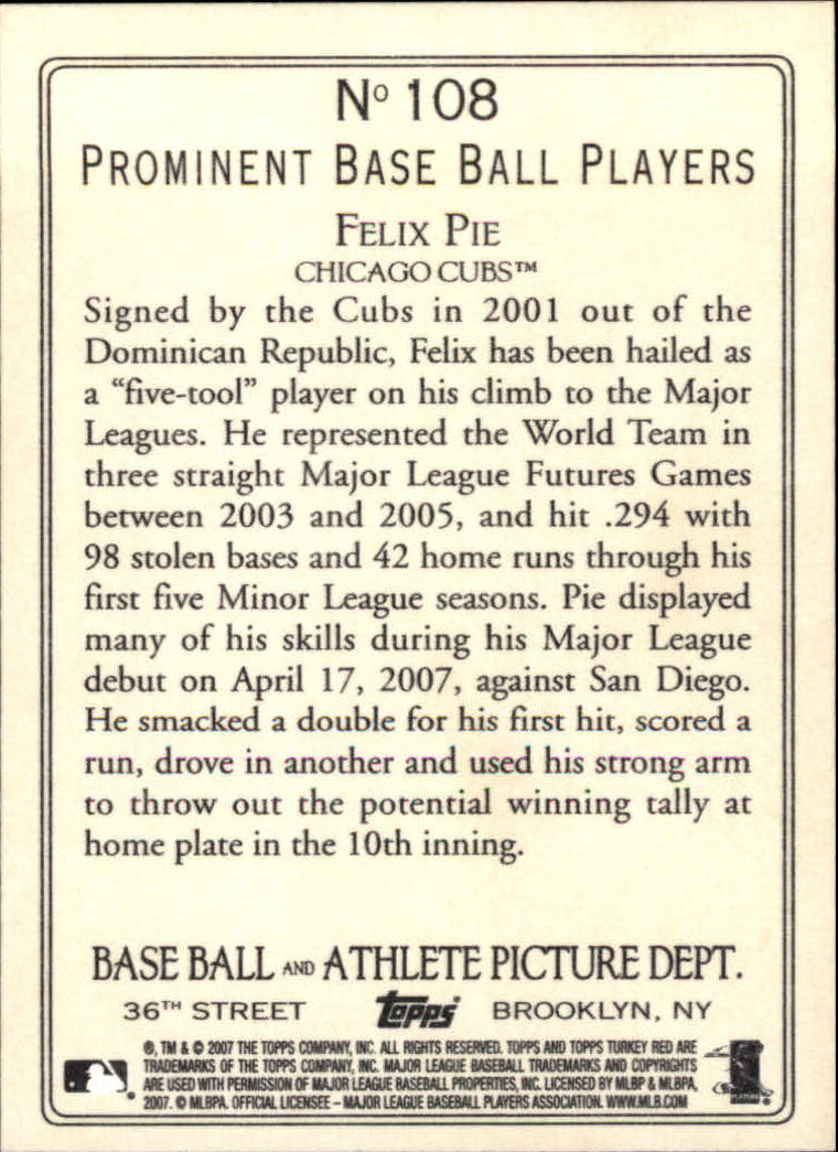 2007 Topps Turkey Red Baseball - Picture 185 of 355