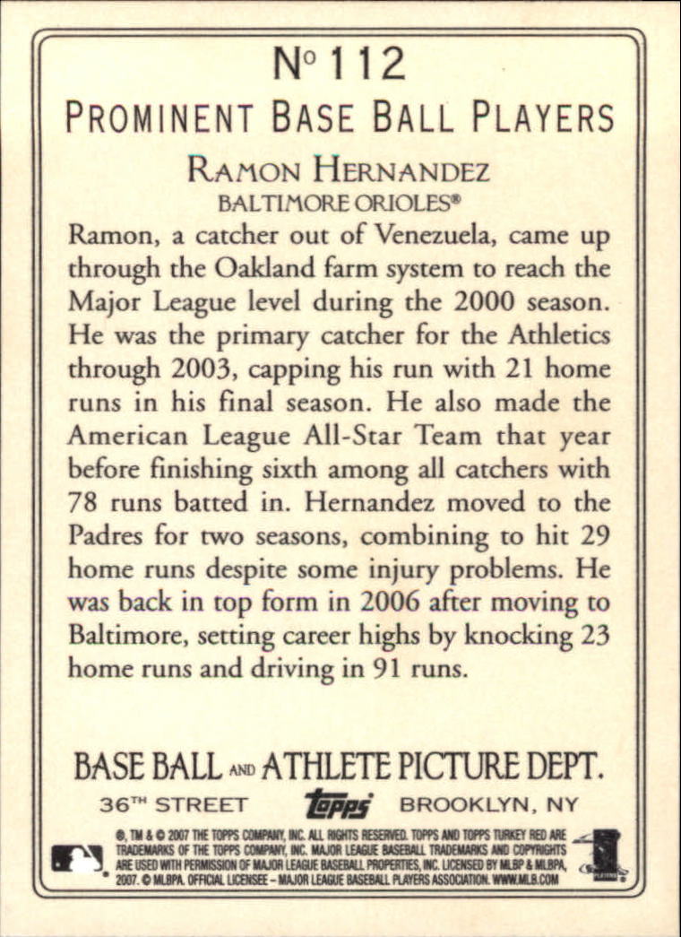2007 Topps Turkey Red Baseball - Picture 193 of 355