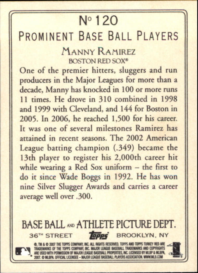 2007 Topps Turkey Red Baseball - Picture 209 of 355