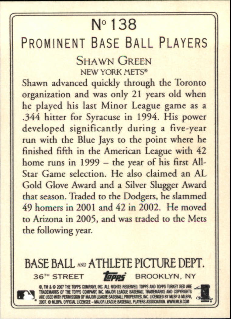 2007 Topps Turkey Red Baseball - Picture 231 of 355