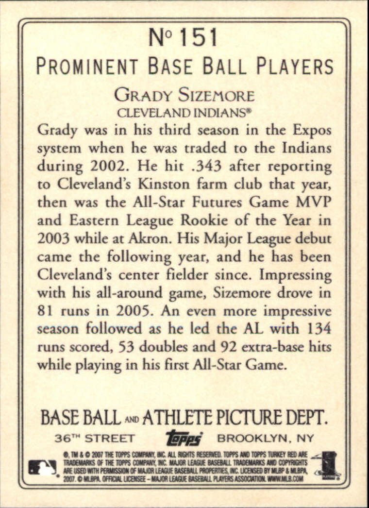 2007 Topps Turkey Red Baseball - Picture 251 of 355