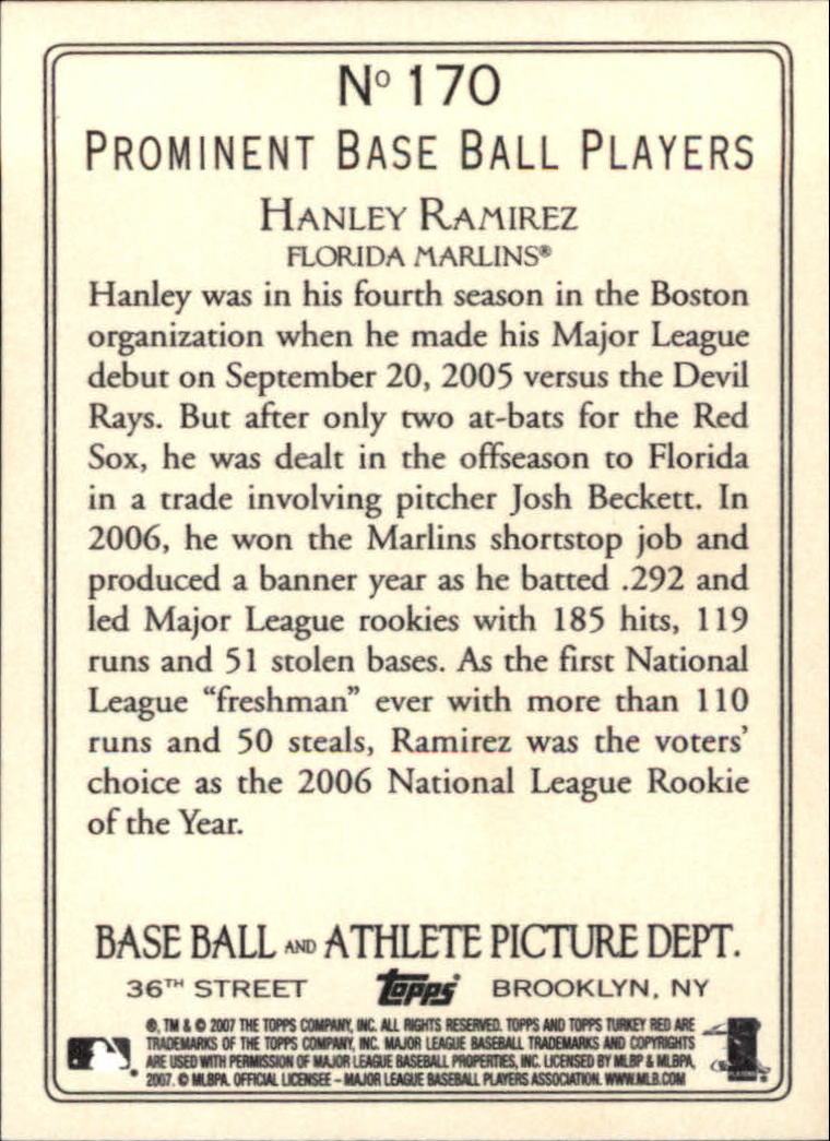 2007 Topps Turkey Red Baseball - Picture 285 of 355