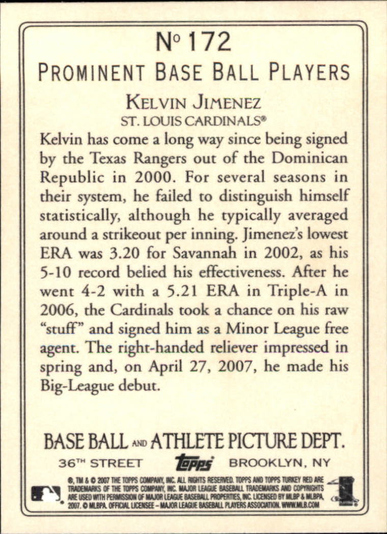 2007 Topps Turkey Red Baseball - Picture 287 of 355