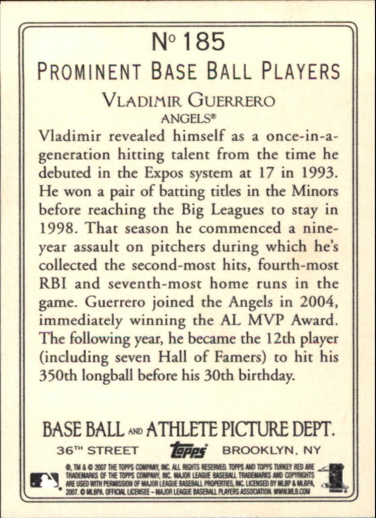 2007 Topps Turkey Red Baseball - Picture 305 of 355