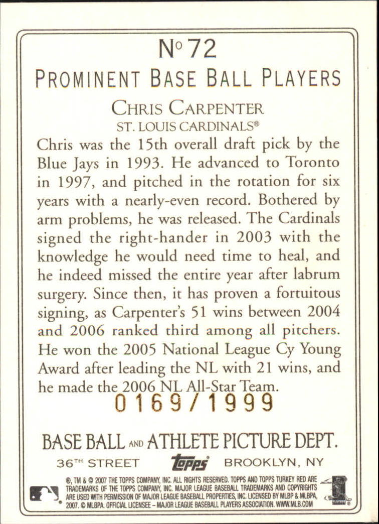 2007 Topps Turkey Red Baseball - Picture 321 of 355