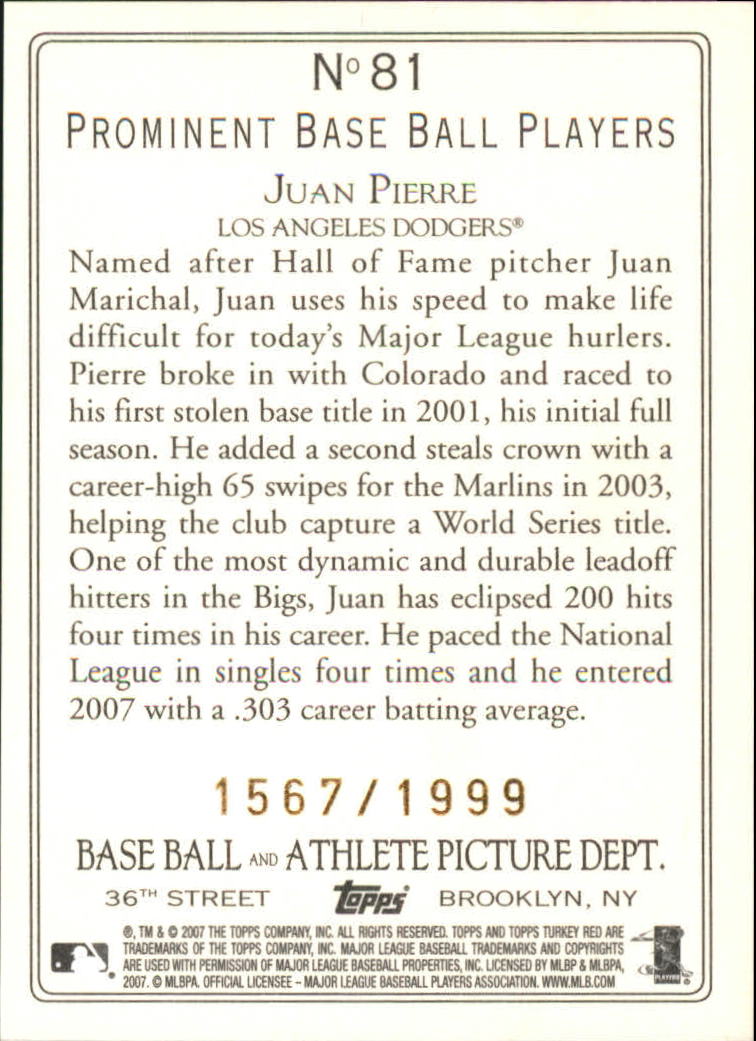 2007 Topps Turkey Red Baseball - Picture 325 of 355